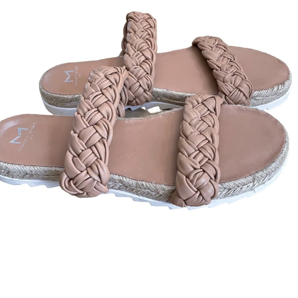 Marc Fisher Jaimee Leather Slide Sandal Size 8.5 - image 3